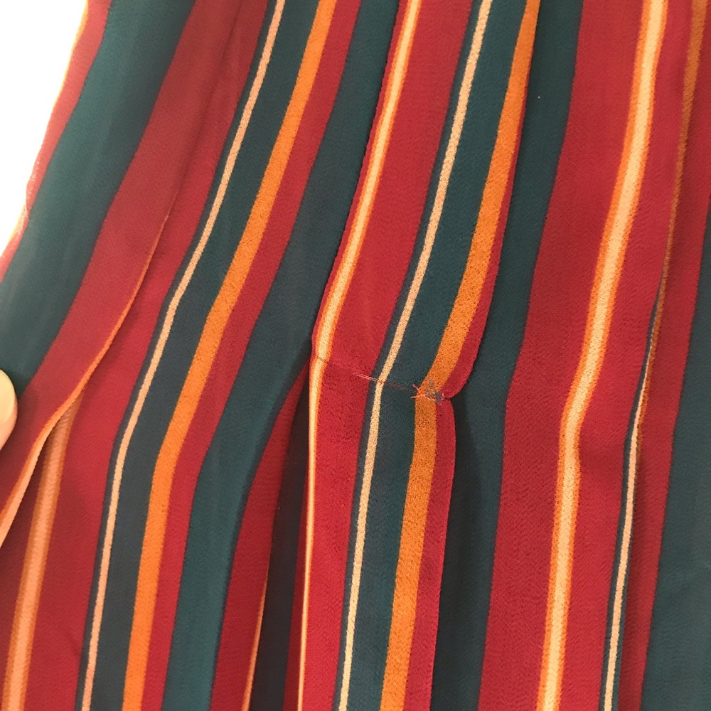 Ann Taylor Vintage Burgundy Stripe Skirt Size 6 - Picture 5 of 8